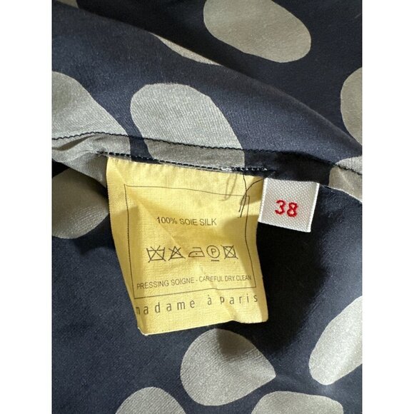 Madame À Paris Polka Dot Silk Tank Top Size 38/US 6 - Picture 4 of 4